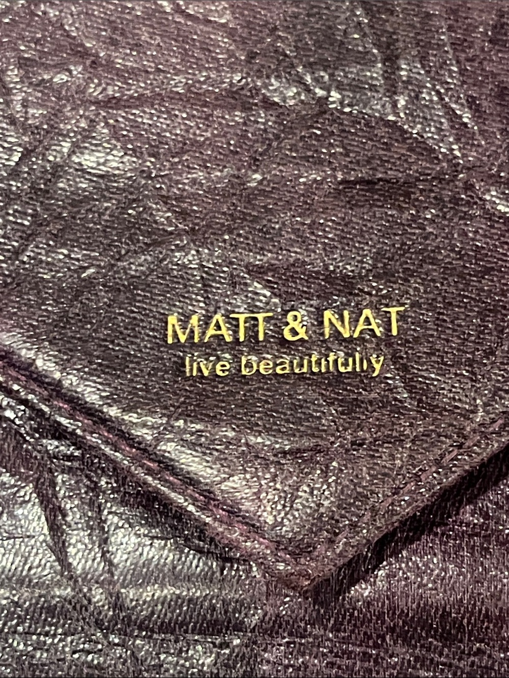 Matt & Nat deep purple/plum wallet. - Picture 2 of 10